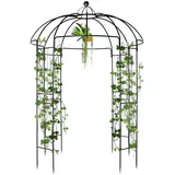 FCH Rosenbogen aus Metall, 270x207x207 cm, Rankhilfe für Kletterpflanzen, Hochzeit - Schwarz