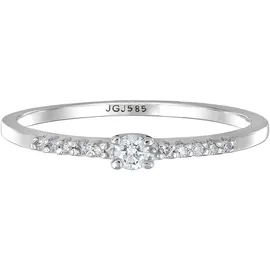 Elli DIAMONDS Elli DIAMONDS Ring Diamant Verlobung Hochzeit (0.11 ct) 585 Weißgold Ringe Damen