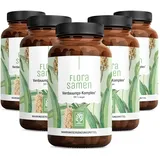 NATURTREU® Flohsamenschalen Kapseln hochdosiert - 2000mg Flohsamenschalen Pulver je Tagesdosis - Flohsamen Verdauungs Komplex * mit, Calcium, Fenchel & Süßholzwurzel - 600 Kapseln vegan