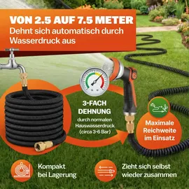 Gardebruk Flexibler Gartenschlauch 30 m schwarz