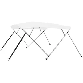 vidaXL Sonnenschutz 4-Bow Bimini Top 243 x 196 x 137 cm Aluminium/Polyurethan Weiß