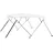 vidaXL Sonnenschutz 4-Bow Bimini Top 243 x 196 x 137 cm Aluminium/Polyurethan Weiß