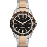 Giorgio Armani Quarzuhr ARMANI EXCHANGE Armbanduhren silberfarben (silberfarben, roségoldfarben) Herren Armbanduhr, Herrenuhr, bis 10 bar wasserdicht, Edelstahlarmband