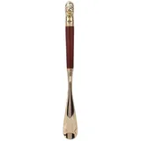 Tomotato Schuhanzieher Lang mit Tierkopf, Schuhlöffel Elegant mit Holzschaft, Schuhheber Schuhlöffel Vintage, Shoe Horn Design, für Mann, Frauen, Kinder, Senioren, Schwangere(Braun, 49 cm)