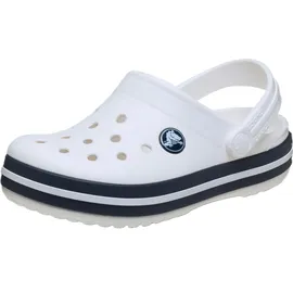 Crocs Crocband Clog Weiß/Marineblau, Größe 46, Weiß Marineblau, 29/30 EU