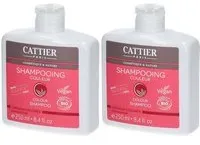 CATTIER Shampooing Couleur - 0% Sulfate Cheuveux Colorés 2x250 ml