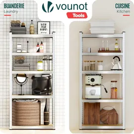 VOUNOT Lagerregal Holz 150x70x30cm braun