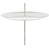 NaDeco Adventskranzstecker 4 STK., Silber, Größe wählbar Ø 50-77mm Adventsstecker Kerzenhalter Silber Kerzenteller Kerzenstecker für Adventskranz Adventskranzhalter mit Dorn, Größe:Ø 77 mm