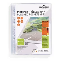 Durable 100 DURABLE Prospekthüllen PREMIUM DIN A4 transparent genarbt