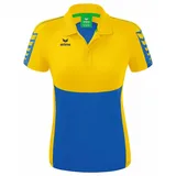 Erima Six Wings Poloshirt Damen new royal/gelb 44