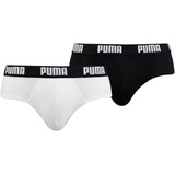 Puma Basic Brief white/black S 2er Pack