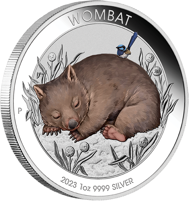 Preisvergleich Produktbild Australien 2023: Farbveredelte Silbermünze "Wombat"