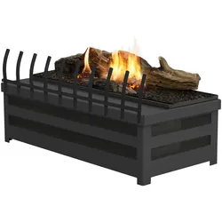 Planika Basket Fire Logs automatischer Ethanol Brenner: mit Stehrost