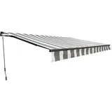Garden Pleasure Gelenkarmmarkise 400 x 250 cm grau