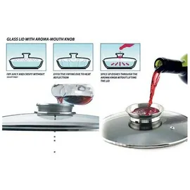ZILNER Funktionelles 3Er Set Bratpfannen/Töpfe 2,8/4,4/6.5L Topfset Induktion, Töpfe beschichtet, Kochtopf Set| Kochgeschirr Set, Topfset induktionsgeeignet Zl-7077,