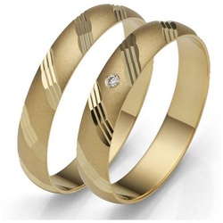 Firetti Trauring Schmuck Geschenk Gold 375 Hochzeit Ehering „LIEBE“, Made in Germany – mit o. ohne Brillanten/Diamanten gelb|goldfarben 64