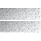vidaXL Aluminium-Riffelbleche 2 Stk. Rutschfest 70x20 cm
