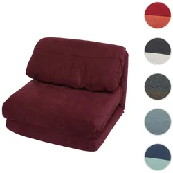 Schlafsessel HWC-E68, Schlafsofa Funktionssessel Klappsessel Relaxsessel, Stoff/Textil ~ bordeaux