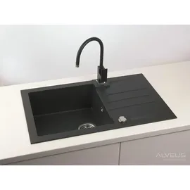 ALVEUS Rock beige links Einbauspüle Handbetätigung 780 x 480 mm