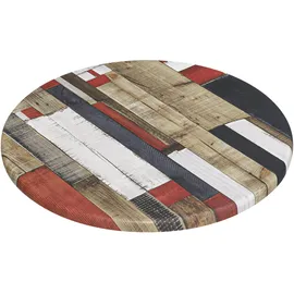 GGM Möbel Jamaika Tischplatte | Vintage Bunt | Ø 70 cm Ø Topalit Tischplatte