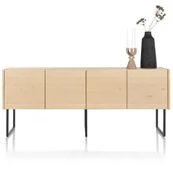 XOOON Carving Sideboard Eichenfurnier/Metallgestell - Schwarz