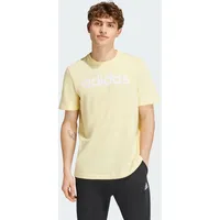 Adidas Essentials Single Jersey Linear Embroidered Logo T-Shirt Almost Yellow M