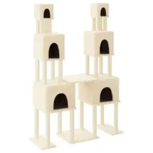 vidaXL Kratzbaum mit Sisal-Kratzsäulen 199 cm creme