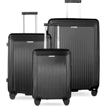 Bugatti Linea Koffer-Set 3-tlg. schwarz