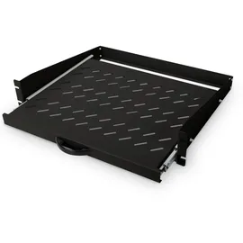 Digitus Fachboden Stahl 2HE 19 Zoll schwarz ausziehbar bis 30 kg