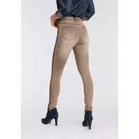 Arizona Skinny-fit-Jeans »Ultra Stretch«, High Waist mit seitlichem Streifen, Gr. 38 - N-Gr, beige, , 29697812-38 N-Gr