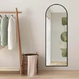 Boromal - Standspiegel Ganzkoerperspiegel Ankleidespiegel Flurspiegel Wandspiegel Schwarz 150x50cm