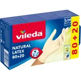 Vileda Einweg-Multi-Latex-Handschuhe, klein/mittel, Packung mit 100 Stück