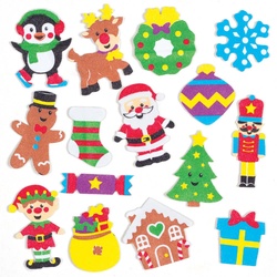 Moosgummi-Aufkleber "Weihnachten"  (pro Set 120) Bastelbedarf zu Weihnachten