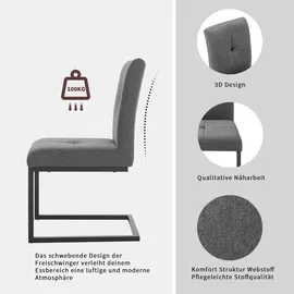 OTTO home Esszimmerstuhl Geranie Polyester grau