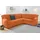 DOMO collection Ecksofa »Sarafina zeitlos und komfortabel, optional mit Federkern, L-Form«, wahlweise mit Bettfunktion orange