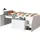 Parisot Hochbett Milky 90 x 200 cm Holz weiß-grau