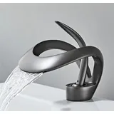 Goldene Waschtischarmatur, Schwarze Waschtischarmatur, Kreative Messing-waschtischarmatur Mit Wasserfallfunktion Für Warm- Und Kaltwasser