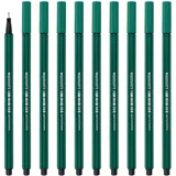 Westcott STORYLINER Fineliner grün 10 Stück | Premium Fineliner mit 0,4mm Strichstärke | Präzise Strichführung, metalleingefasste Spitze, schnelltrocknende Tinte auf Wasserbasis | E-737791 00