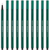 Westcott STORYLINER Fineliner grün 10 Stück | Premium Fineliner mit 0,4mm Strichstärke | Präzise Strichführung, metalleingefasste Spitze, schnelltrocknende Tinte auf Wasserbasis | E-737791 00