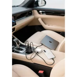 Belkin Kfz-Ladegerät 75W mit einziehbarem USB-C-Kabel Schwarz