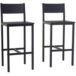 Set mit 2 modernen und bequemen SCHWARZEN Hockern Mod. LIGNANO von Yelloo
