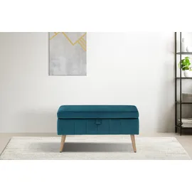 OTTO home Truhenbank AMIRA Petrol 81 x 36 x 43 cm