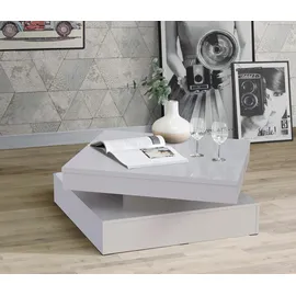 Forte Coffee Tables Couchtisch mit Funktion, drehbare Tischplatte, Breite ca. 78x78 cm