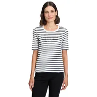 Betty Barclay Ringelshirt mit Schmucksteinen Weiß/Dunkelblau,46 | 46