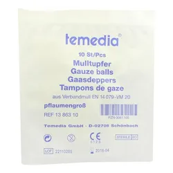 Mulltupfer pflaumengross steril