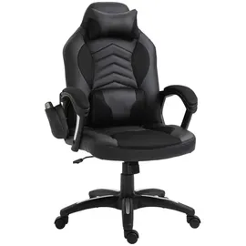 Homcom Bürostuhl Kunstleder Schwarz