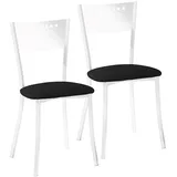ASTIMESA SCMGNE Zwei Küchenstühle, Metall, schwarz, Sitzhöhe 45 cm