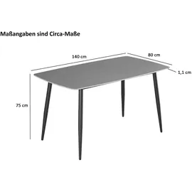 möbelliebling Milano 140 x 75 x 80 cm grau