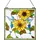 Vevor Buntglasfensterpaneel (502 x 520 mm) hängendes Buntglas mit Kette, Buntglas im Tiffany-Stil zum Aufhängen, traditionelles rechteckiges Vintage-Kunsthandwerk Fensterdekor für Küche & Kirchen