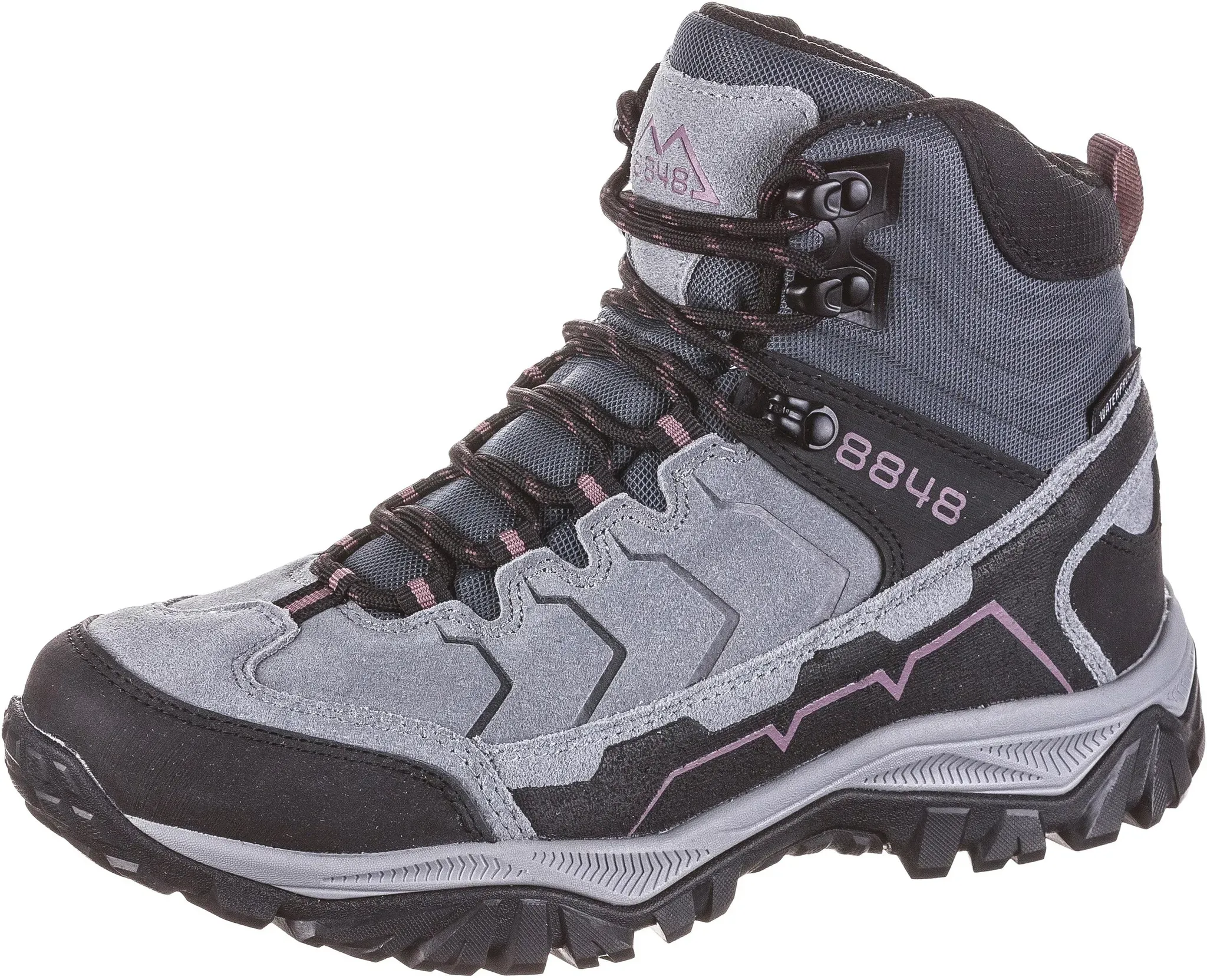 8848 Outdoor HIKER WP Wanderschuhe Damen in grey, Größe 38 - braun